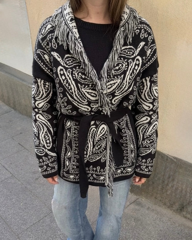 NÁPOLES | CARDIGAN CHAQUETA CON DETALLE BANDANA