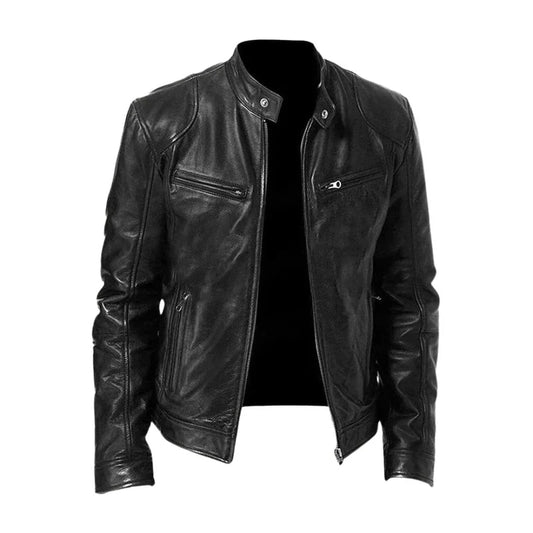 GÉNOVA | CHAQUETA DE CUERO CASUAL ATEMPORAL