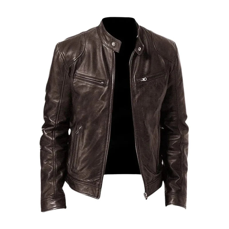 GÉNOVA | CHAQUETA DE CUERO CASUAL ATEMPORAL