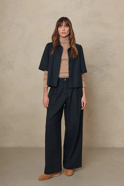 SORRENTO | PANTALÓN ANCHO DE VESTIR TIRO ALTO