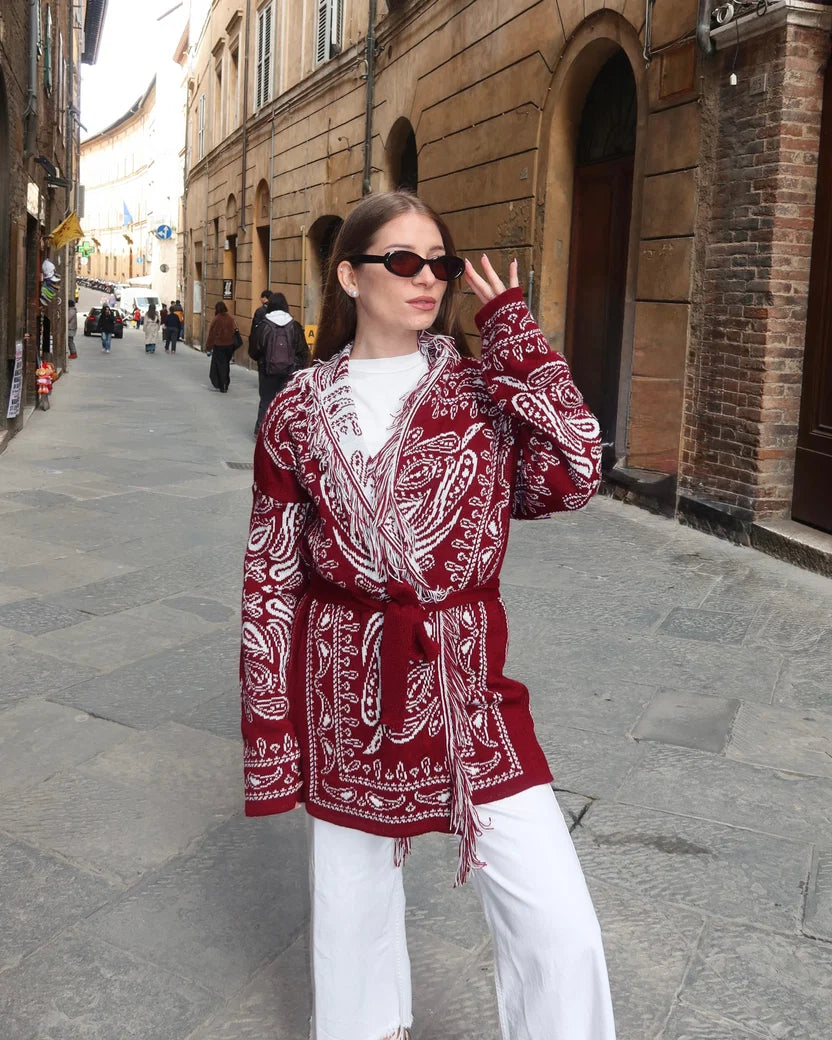 NÁPOLES | CARDIGAN CHAQUETA CON DETALLE BANDANA