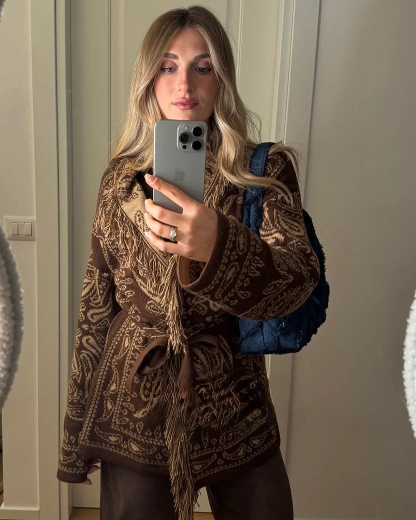 NÁPOLES | CARDIGAN CHAQUETA CON DETALLE BANDANA