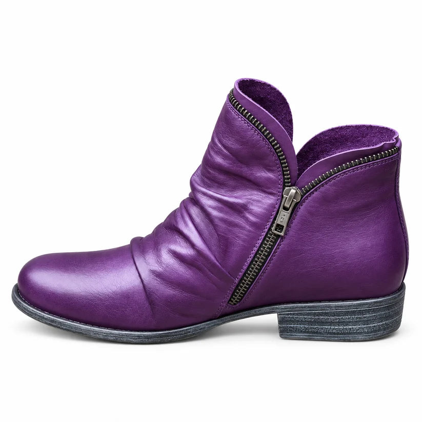 NÁPOLES | BOTINES CHIC CON TACÓN ESTABLE Y ACABADO TEXTURIZADO