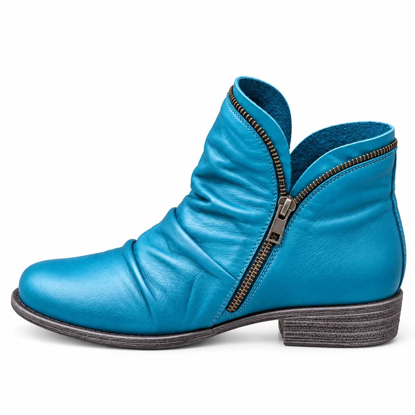 NÁPOLES | BOTINES CHIC CON TACÓN ESTABLE Y ACABADO TEXTURIZADO