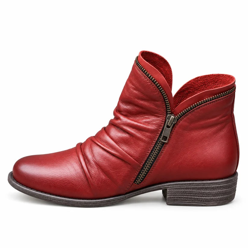 NÁPOLES | BOTINES CHIC CON TACÓN ESTABLE Y ACABADO TEXTURIZADO