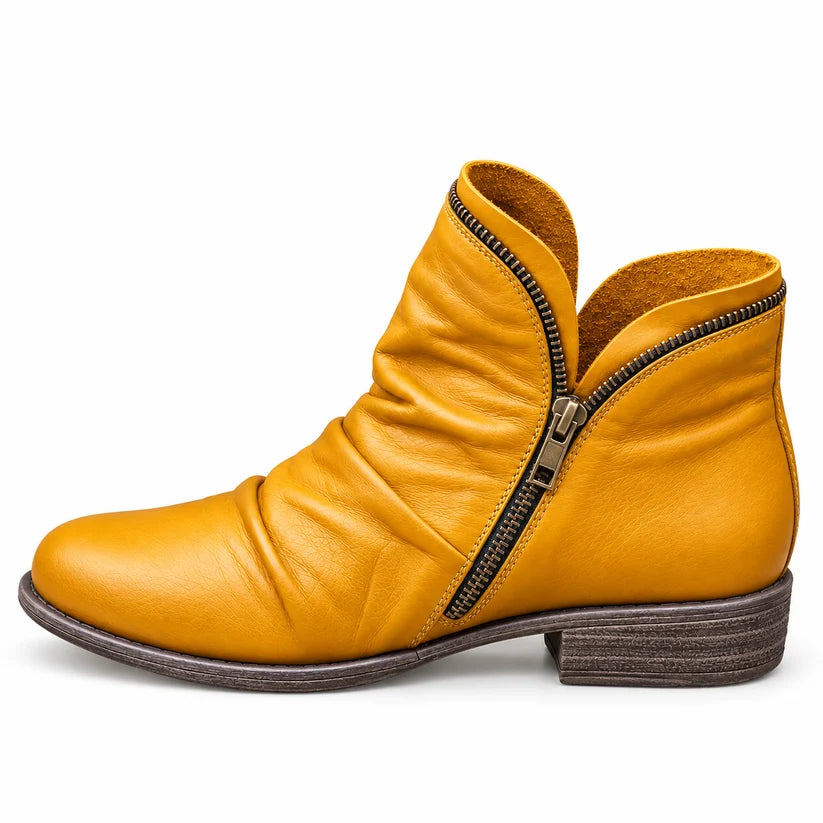 NÁPOLES | BOTINES CHIC CON TACÓN ESTABLE Y ACABADO TEXTURIZADO