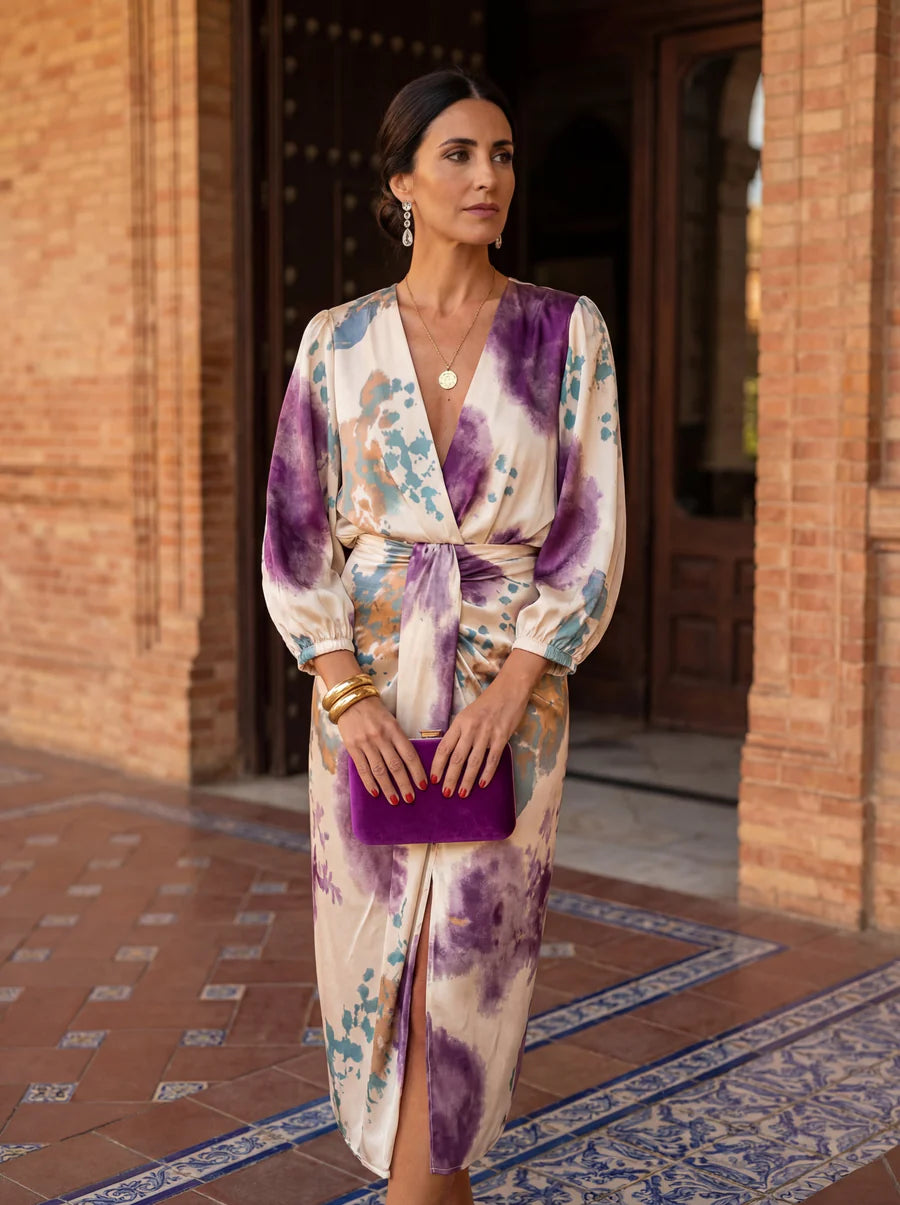 VALERIA - VESTIDO ELEGANTE CON ESCOTE EN V