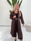 MILÁN | TRENCH DE TERCIOPELO CHOCOLATE CON FORRO ANIMAL PRINT
