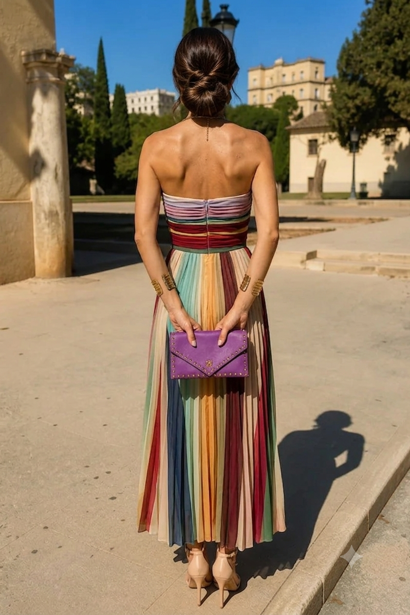 EVELYN | VESTIDO LARGO ELEGANTE MULTICOLOR