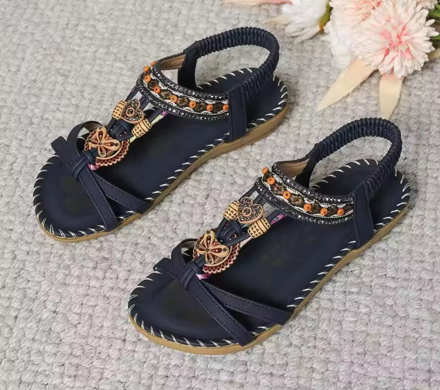 MYKONOS | SANDALIAS BOHEMIAS CON PEDRERÍA