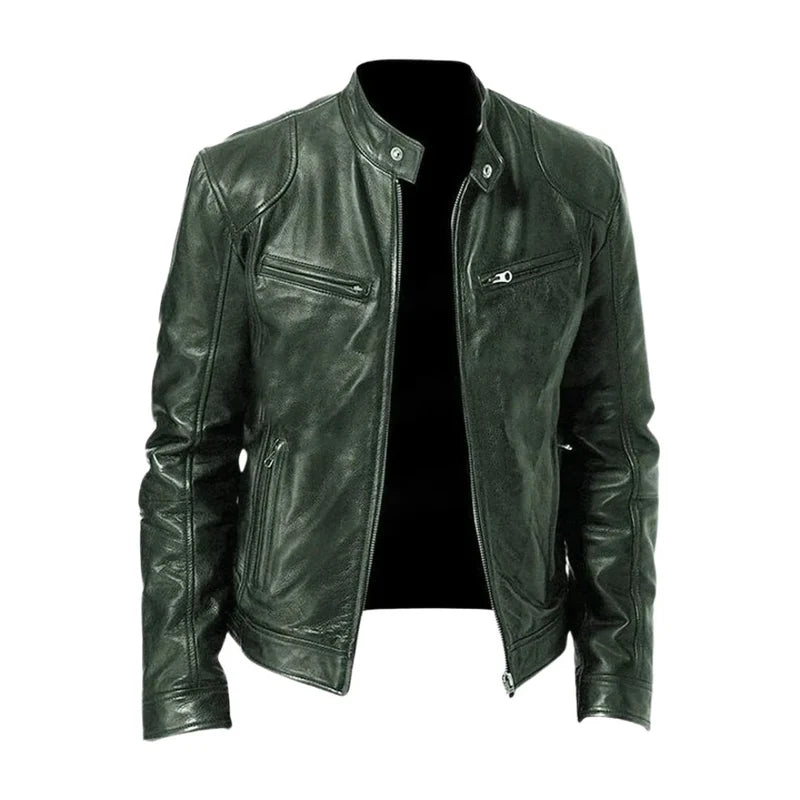 GÉNOVA | CHAQUETA DE CUERO CASUAL ATEMPORAL