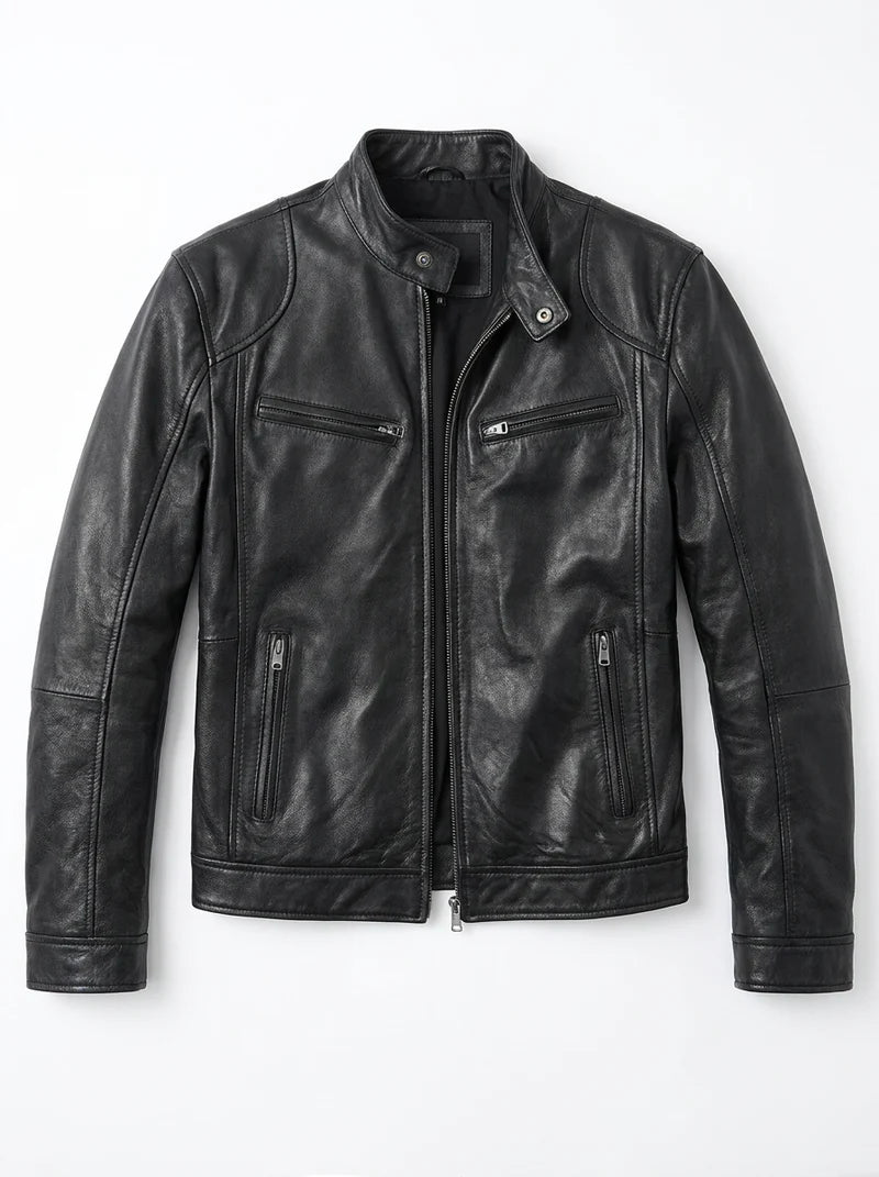 GÉNOVA | CHAQUETA DE CUERO CASUAL ATEMPORAL